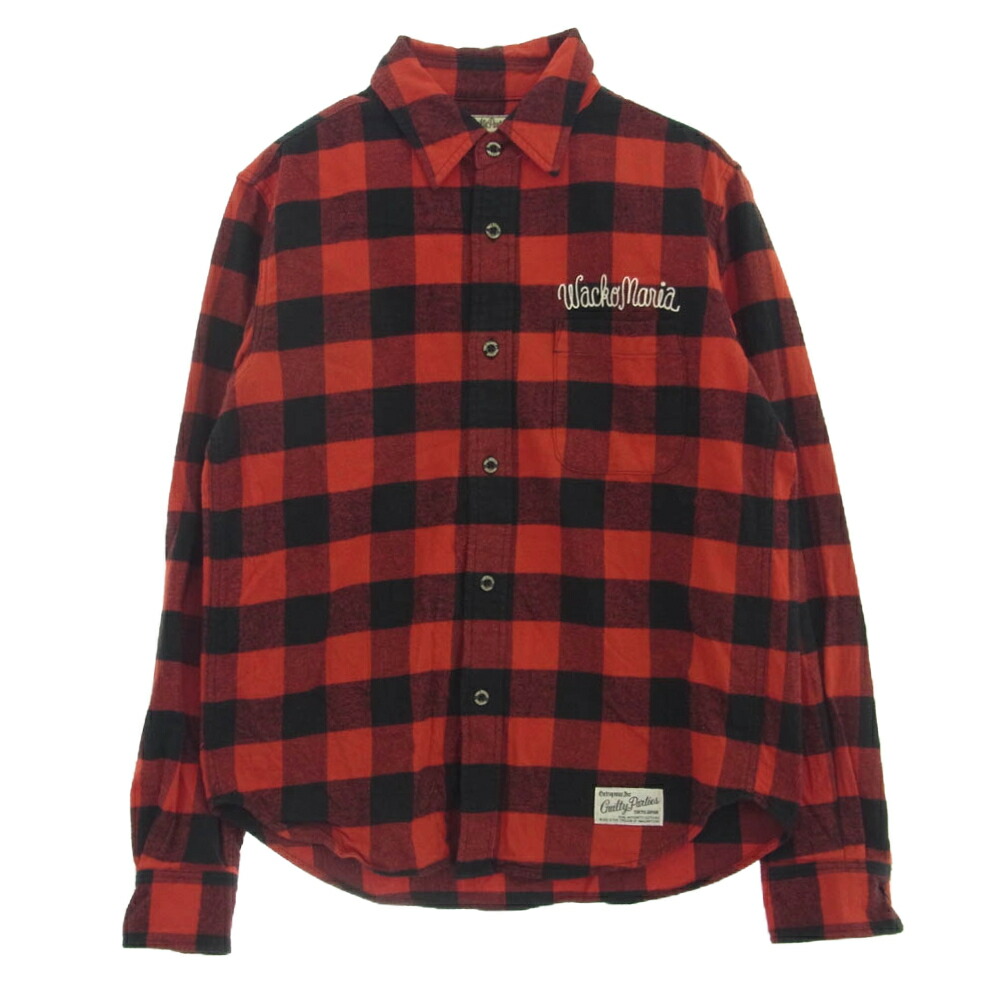 新品 24SSワコマリア フランネルレギュラーカラーシャツ XLレッド classic_71006308