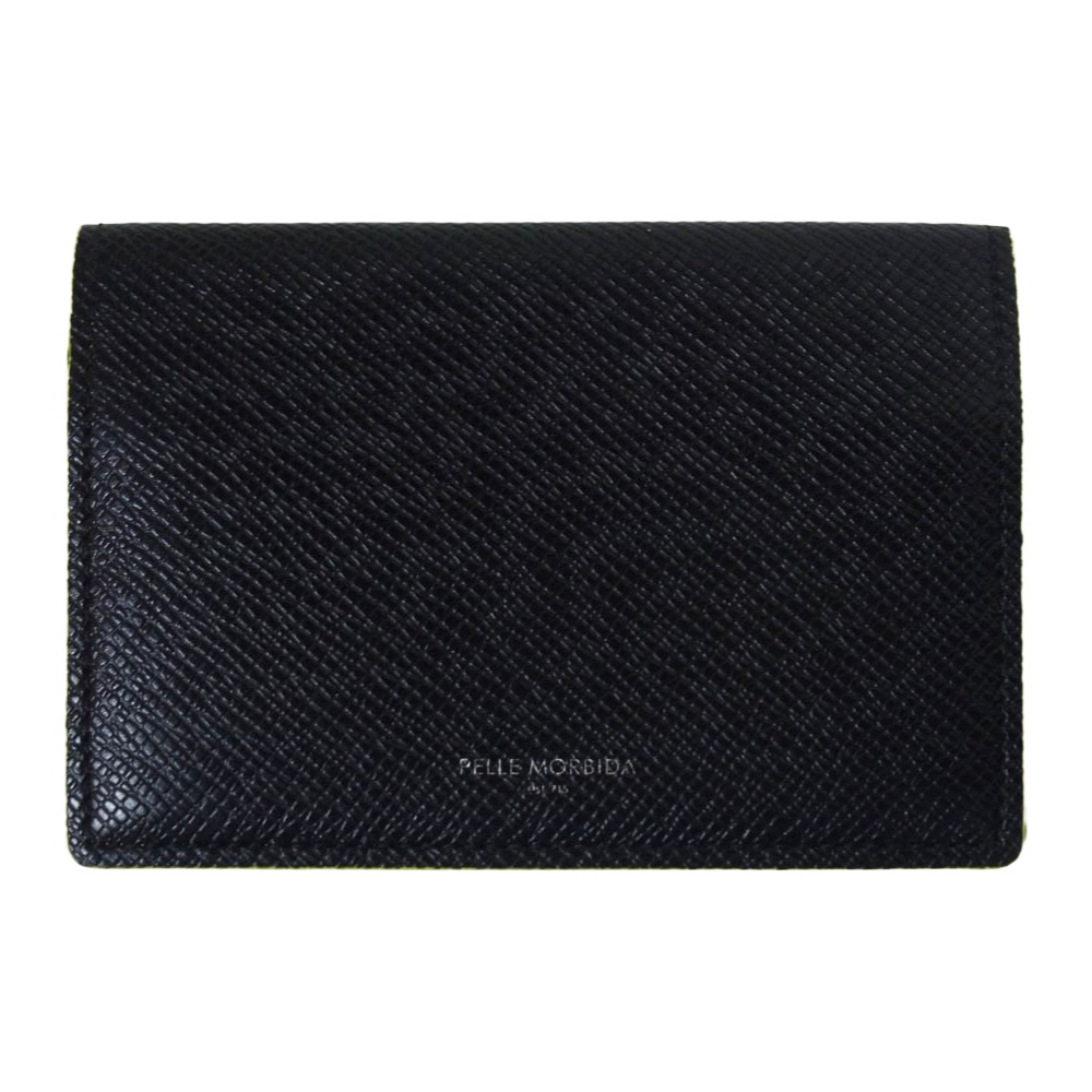 PELLE MORBIDA ペッレモルビダ Barca バルカ  なめし革 名刺入れ 入れもの 黒いこと系  メンズ【中古】