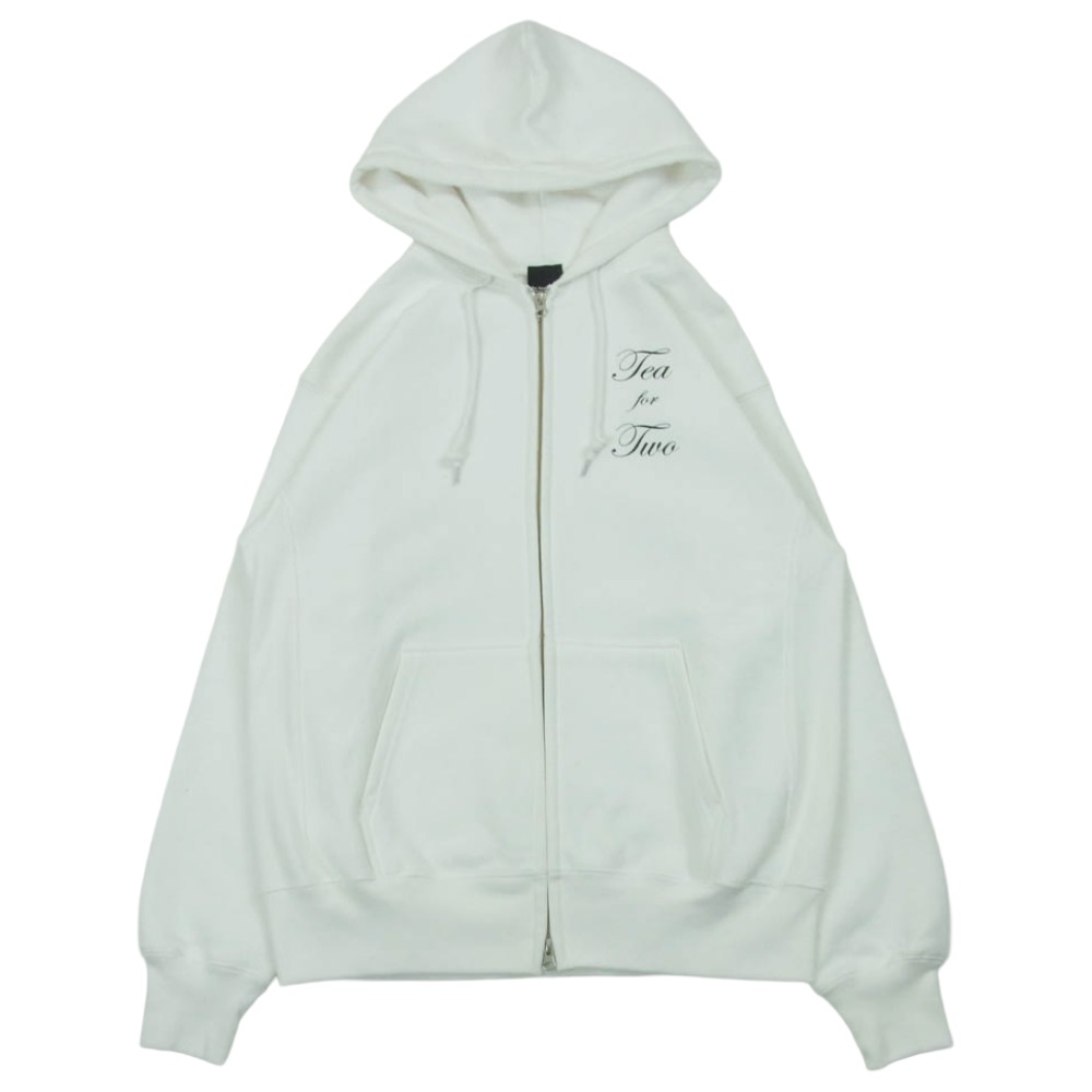 Do Nothing Congress ドゥーナッシングコングレス AKA SIX エーケーエー シックス Tea For Two ジップアップ フーディー パーカー ホワイト系 L  メンズ【古着】【中古】
