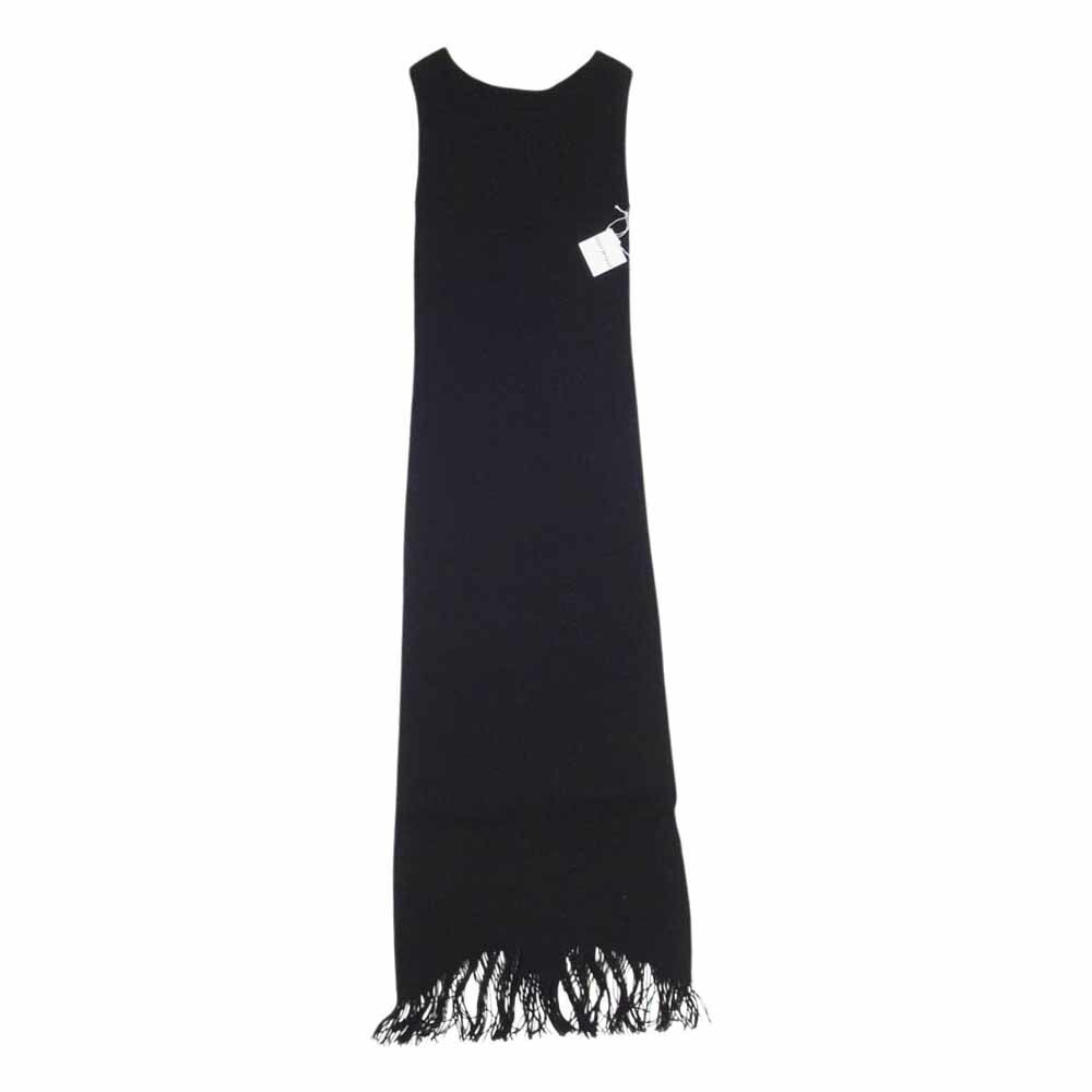 ISSEY MIYAKE イッセイミヤケ IM43-KH359 LEAF BODY AP DRESS フリンジ ノースリーブ ワンピース ブラック系 2 【美品】 レディース【古着】【中古】