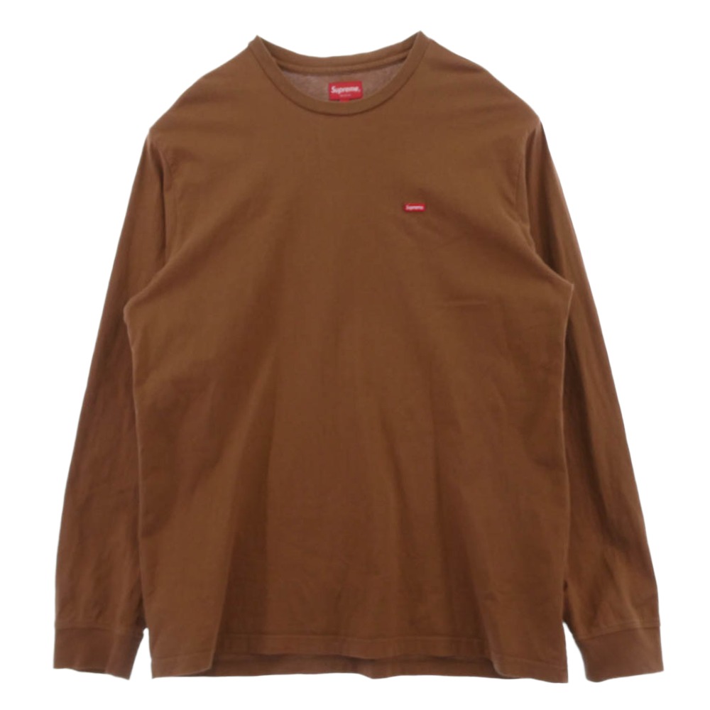 Supreme シュプリーム 23SS small box logo l/s tee スモールボックスロゴ 長袖 Tシャツ ブラウン系 L メンズ【古着】【中古】