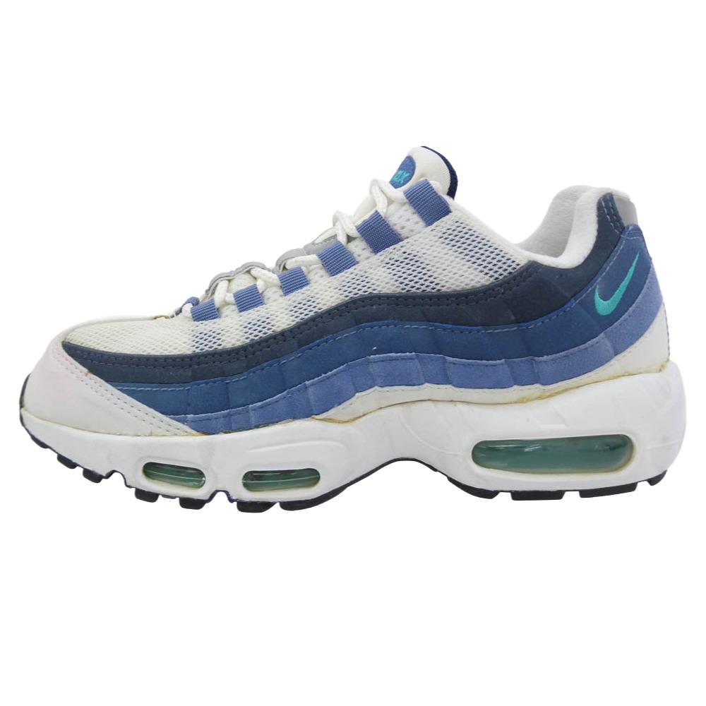 NIKE ナイキ 104050-131 【褒めたたえる用】 95年製 事あたらしい AIR MAX 95 大気圏マックス95 ブルーグラデ スニーカー ソールリペア 白いこと系 青碧系 26.0糎  メンズ【中古】