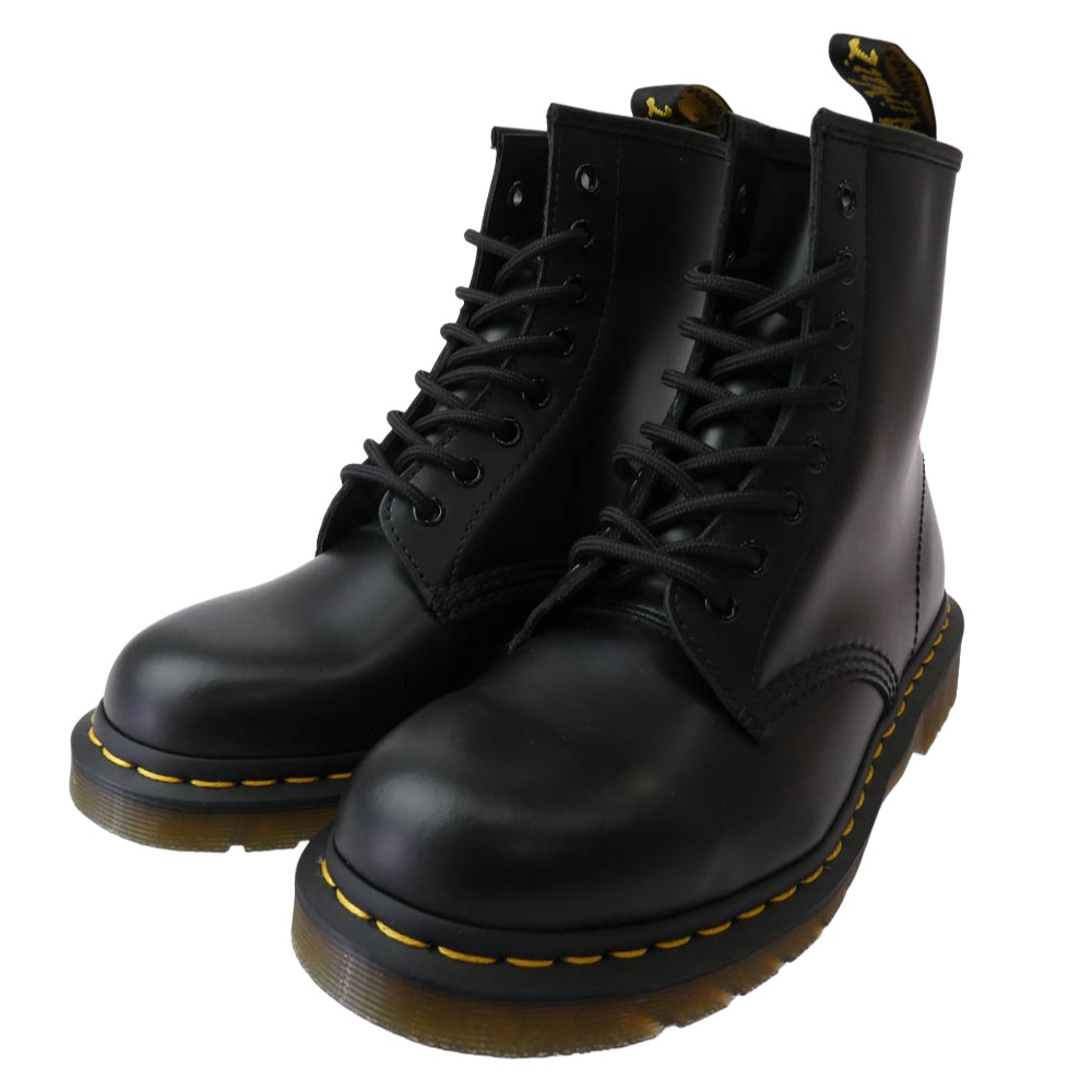 Dr.Martens 御医者さんマーチン 1460 Smooth Leather Boots 10072004 8EYE BOOT 8大広間ブーツ なめし革 ブーツ 黒いこと系 US8 【新古品】【未当て嵌める】 メンズ【中古】