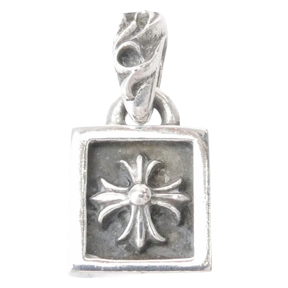 CHROME HEARTS クロムハーツ（藍本無） FRAMED CH PLUS 年寄りの フレームド CH足し加える 惹きつける シャンデリヤいの一番 しろがね色系  メンズ【中古】