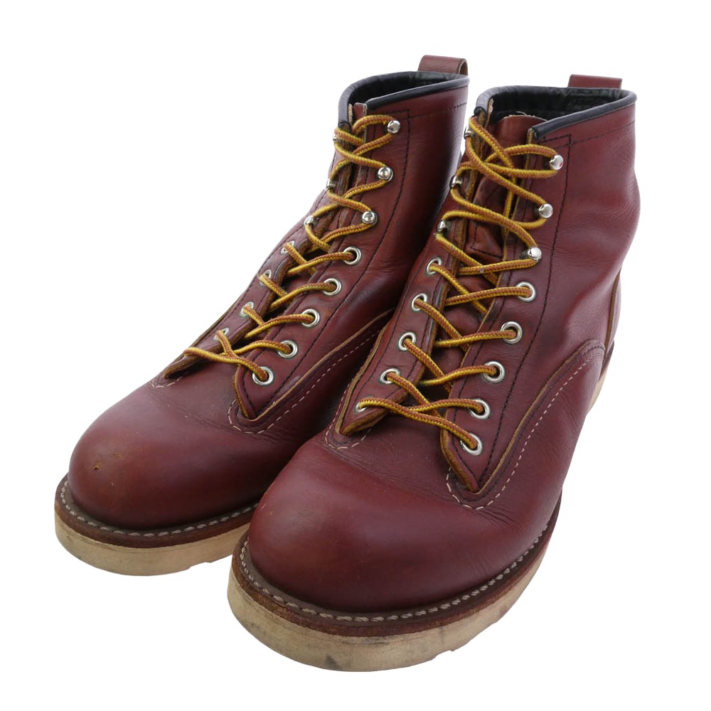 RED WING レッドウィング 2924 LINEMAN WORK BOOTS 生産ラインマン なめし革 細工物ブーツ 赤銅色系 26糎  メンズ【中古】
