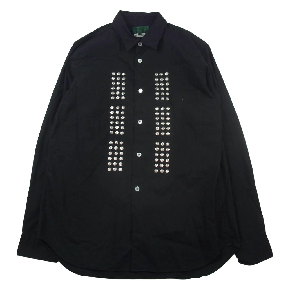 COMME des GARCONS HOMME PLUS コムデギャルソンオムプリュス EVER GREEN ときわ木 スタッズかざり付ける レギュラー色合い 長袖 プルオーバー 黒いこと系 SS  メンズ【古着】【中古】 トップス-メンズファッション