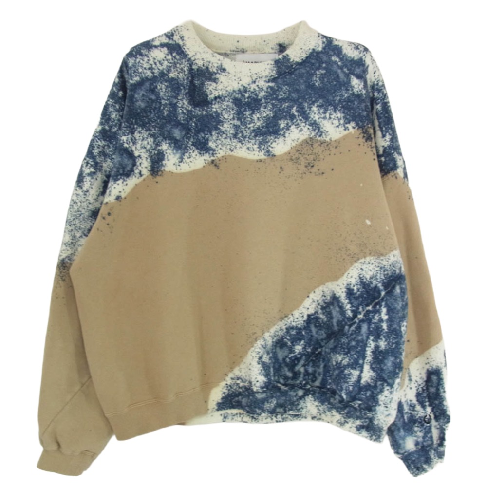 ノーマリズム テキスタイル NOMARHYTHM Hand Dye Twist Sweat ハンド ダイ クルーネック スウェット ブラウン系 2 メンズ【古着】【中古】