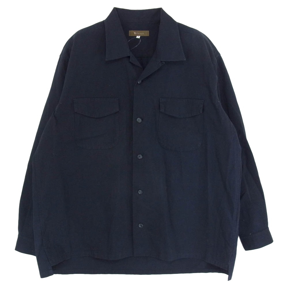 Yohji Yamamoto ヨウジヤマモト MK-B04-008 Y for men ワイズフォーメン コットン カバーオール シャツ ジャケット ネイビー系 3  メンズ【古着】【中古】