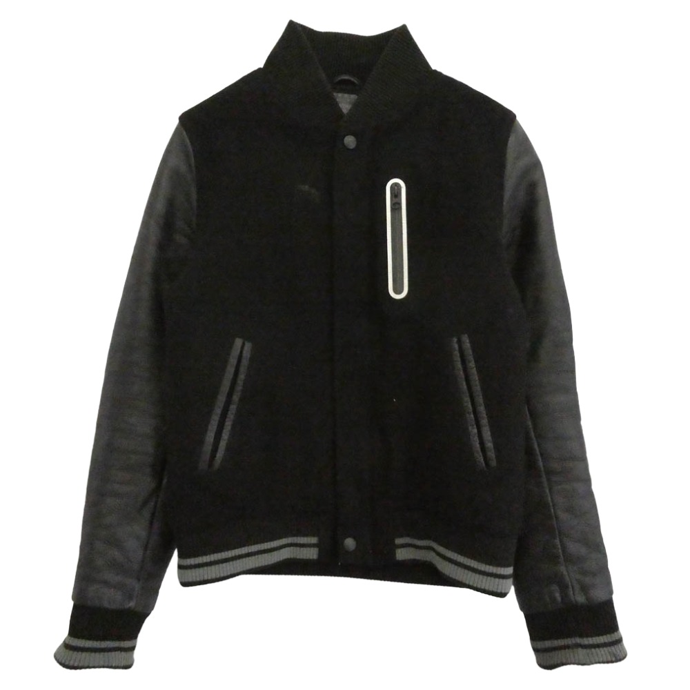 NIKE ナイキ 12AW 577357-010 × MEDICOM TOY BEARBRICK DESTROYER JACKET メディコムトイ ベアブリック デストロイ ジャケット スタジャン ブラック系 M メンズ【古着】【中古】