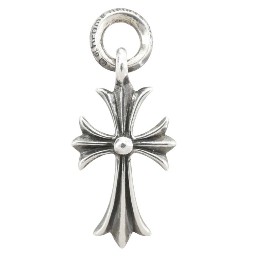 CHROME HEARTS クロムハーツ（藍本無） TINY CH CROSS 年寄りの タイニー CH差し交わす 惹きつける シャンデリヤいの一番 しろがね色系  メンズ【中古】