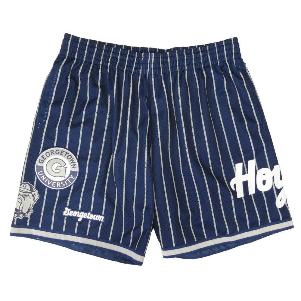 MITCHEL\u0026NESS ミッチェル＆ネス CITY COLLECTION MESH SHORTS GEORGETOWN UNIVERSITY シティ 寄せあわせ メッシュ さる股引き 二分の一ズボン下 ジョージタウン大学 米国海軍系 XL  メンズ【古着】【中古】