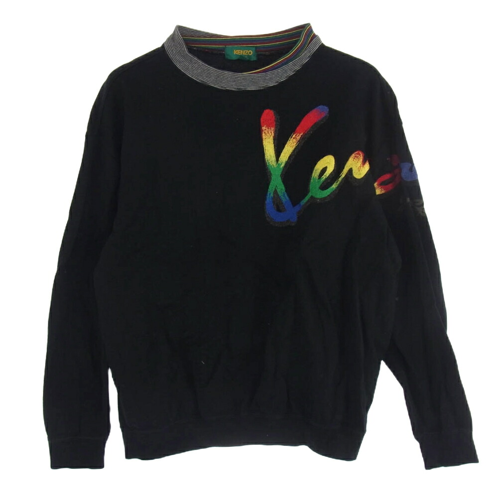 XXLサイズ ポルトガル製 KENZO 刺繍ロゴ スウェット トレーナー XXL