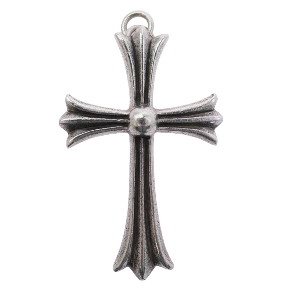 CHROME HEARTS クロムハーツ（藍本無） CH CRS LG ラージCH差し交わす シャンデリヤいの一番 しろがね色系  メンズ【中古】