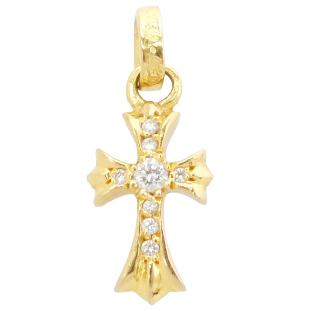CHROME HEARTS クロムハーツ（原型無） 22K CRS BBYFAT P DMND ベイビーファット PAVE パヴェ 金剛石 引きつける シャンデリヤとっ始め ゴールド系  メンズ【中古】