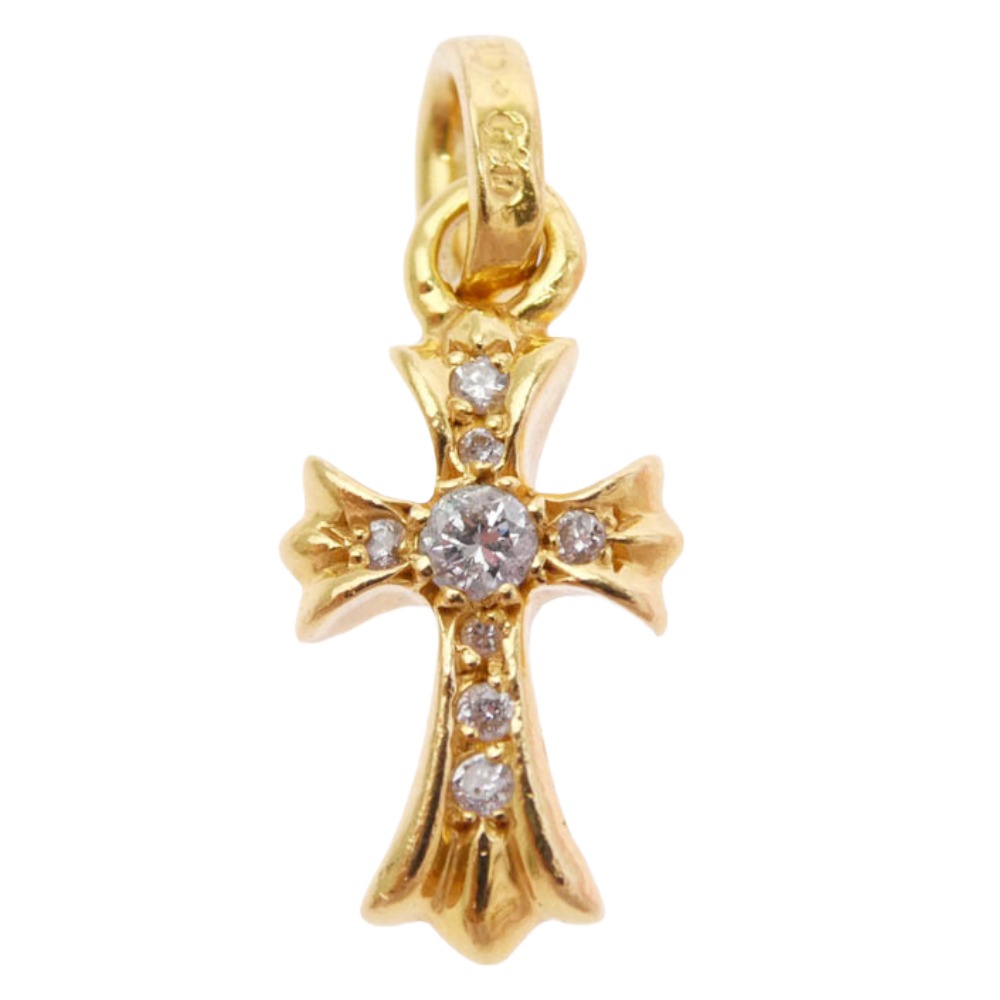 CHROME HEARTS クロムハーツ（原型無） 22K CRS BBYFAT P DMND ベイビーファット PAVE金剛石 引きつける シャンデリヤ とっ始め ゴールド系  メンズ【中古】