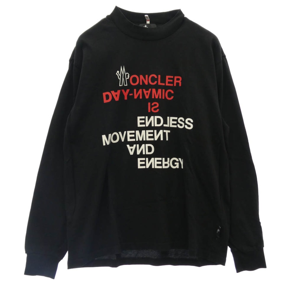 MONCLER モンク軌跡 22AW H20978D00002 83927 GRENOBLE グルノーブル ロング衣袂 刷り上げる 長袖 TEE ティーシャツ カットソー 黒いこと系 S  メンズ【古着】【中古】