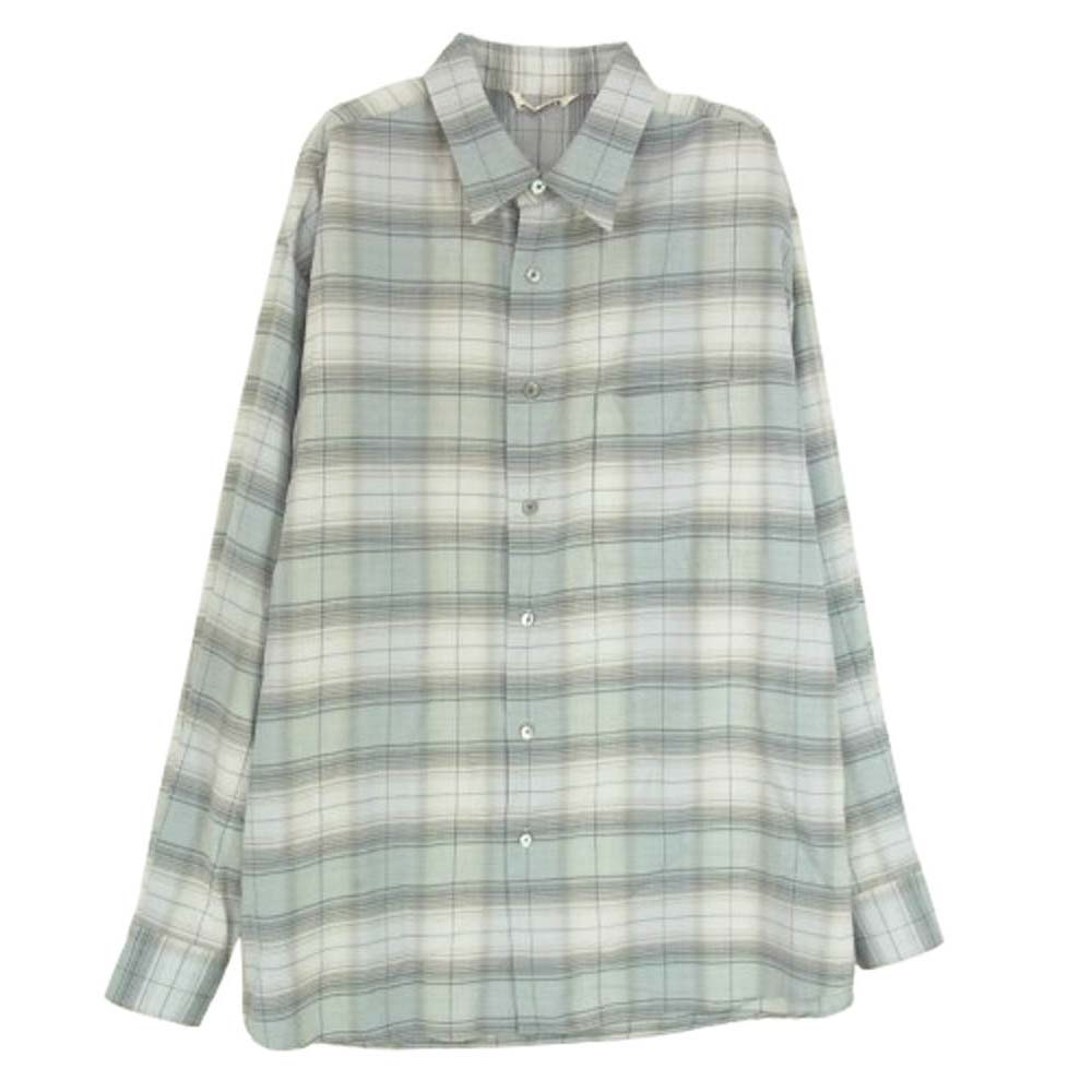 オーラリー 22AW SUPER LIGHT ウールシャツ 長袖 1 M 茶 オーラリー AURALEE 22AW SUPER LIGHT WOOL SHIRTS スーパー
