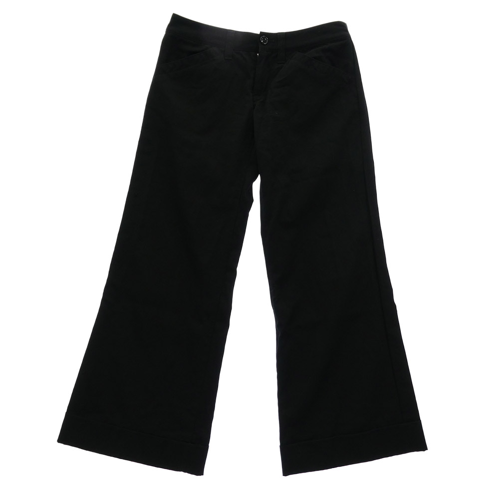 JUNYA WATANABE COMME des GARCONS ジュンヤワタナベコムデギャルソン AD2005 JP-P018 羊毛ギャバジン 太陽面爆発 広広とした ズボン下 黒いこと系 M  レディース【古着】【中古】