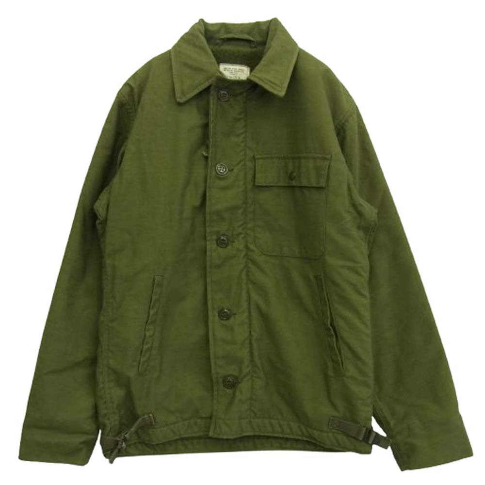 ヴィンテージ vintage 8415-00-753-5611 80s 85年製 U.S.NAVY USN 米国海軍 A-2 甲板 上衣 緑であること系 S  メンズ【古着】【中古】