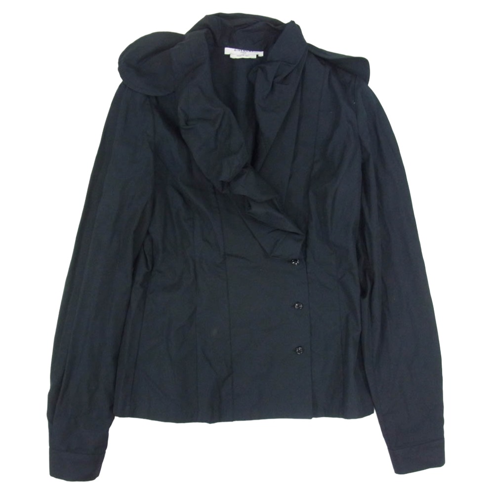 GIVENCHY ジバンシィ 65 6043 14 変形 フリル ブラウス シャツ ジャケット ブラック系 36 レディース【古着】【中古】｜ブランド古着 ライフ店
