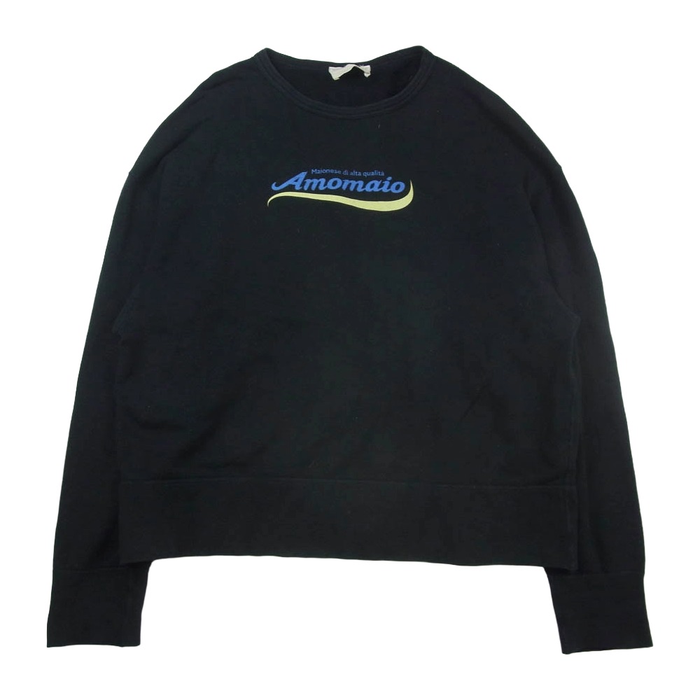 ダイレマ DILEMMA DLMS21011 Amomaio プリント クルーネック スウェット トレーナー ブラック系 F メンズ【古着】【中古】