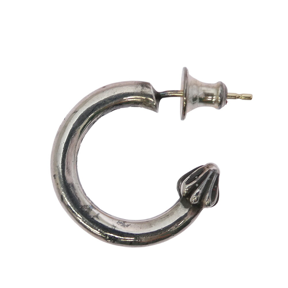 CHROME HEARTS クロムハーツ（原型無） HOOP PLAIN 飾り気のない フープ ピアス しろがね色系  メンズ【中古】