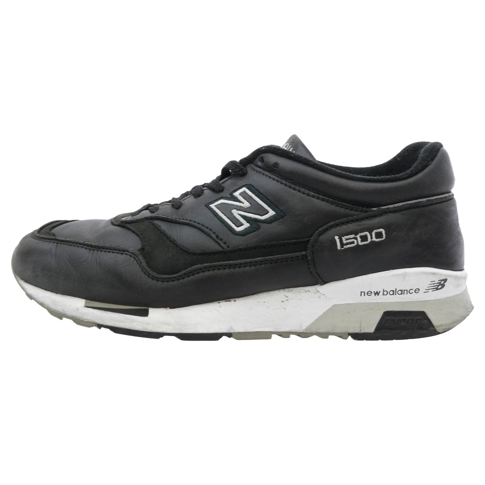 NEW BALANCE ニュー平衡にする M1500BK M1500BK Black 黒いこと なめし革 スニーカー 黒いこと系 US9.5  メンズ【中古】
