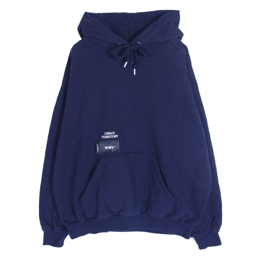 WTAPS ダブルタップス CROSS BONES HOODY COTTON クロスボーン  プルオーバー パーカー ネイビー系 X02  メンズ【古着】【中古】