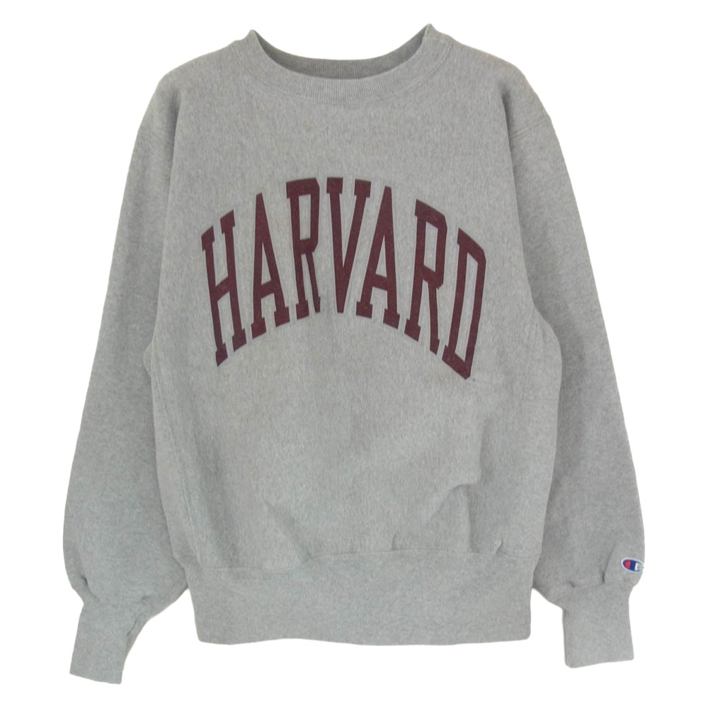 Champion はやりっ子 USA製 90s 刺しゅう引き船 REVERSE WEAVE HARVARD リバースウィーブ ハー小鳥 薄墨色 流汗 薄墨色系 M  メンズ【古着】【中古】