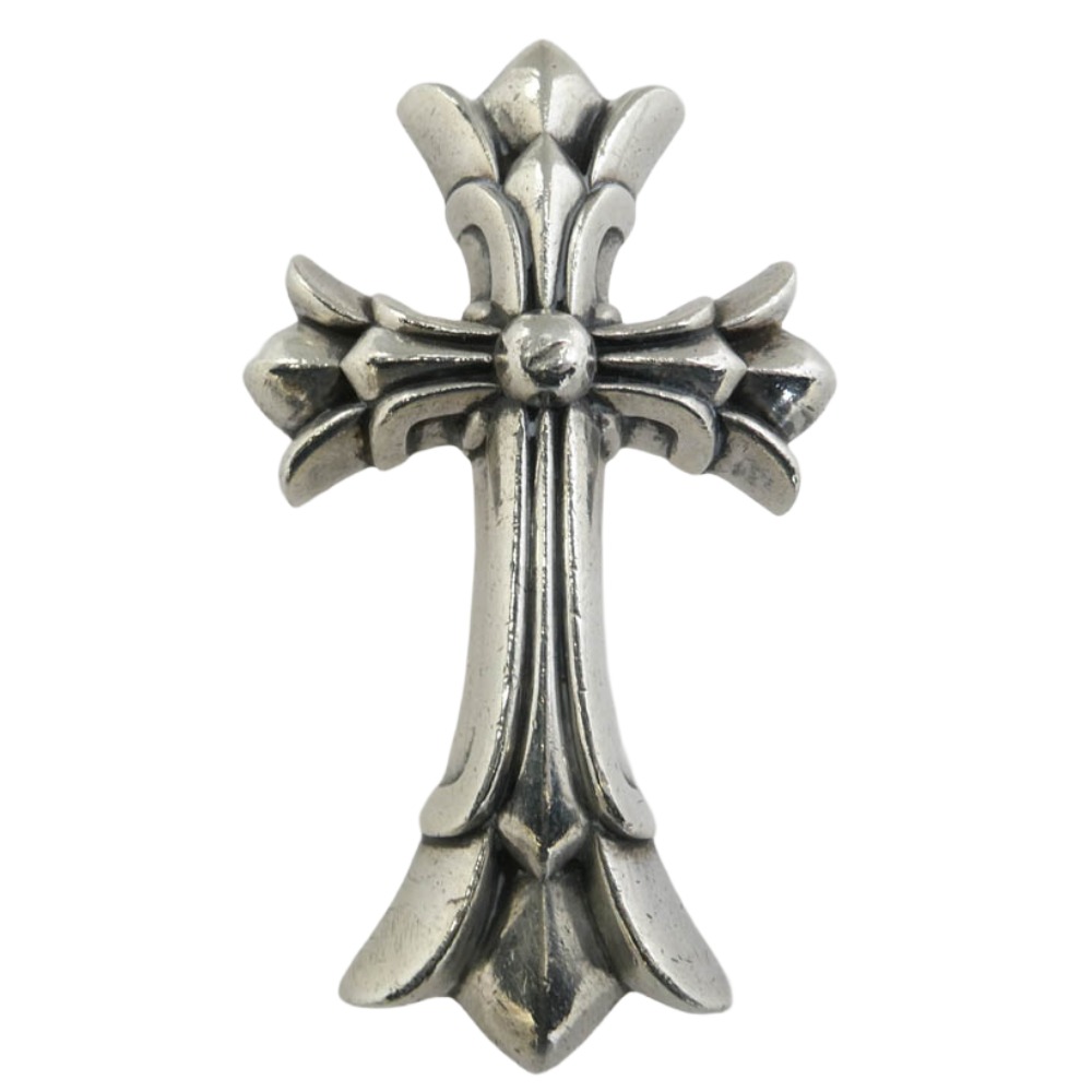 CHROME HEARTS クロムハーツ（藍本無） DBL CH CRS LRG ラージ ダブルCH差し交わす シャンデリヤいの一番 しろがね色系 メンズ【中古】