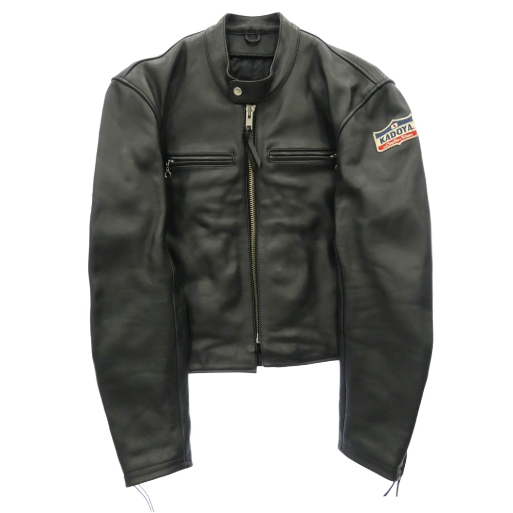 KADOYA カドヤ KPXVS1-006 K'S LEATHER＆K'S PRODUCT レザー シングル ライダース ジャケット ブラック系 XXXL メンズ【古着】【中古】｜ブランド古着 ライフ店 27,466円