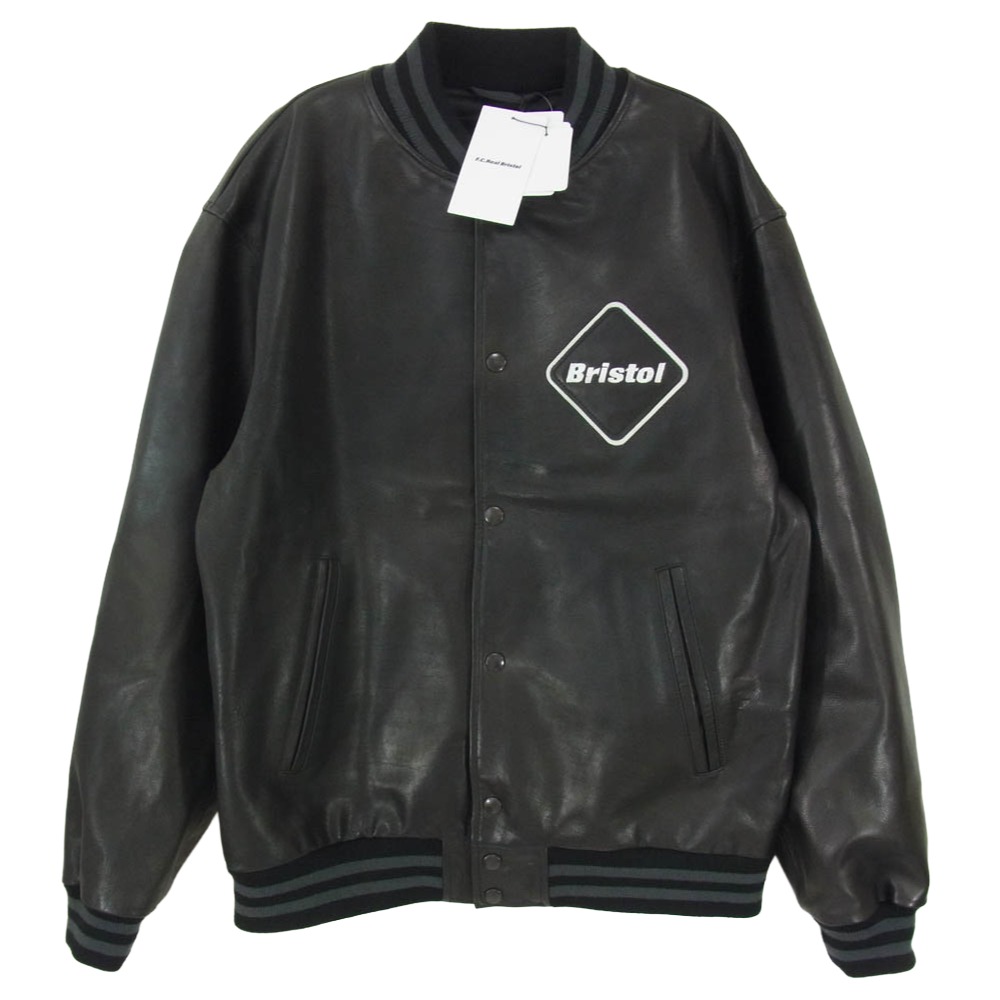 SOPHNET. ソフネット 26SS FCRB-260000 LEATHER TEAM VARSITY BLOUSON なめし革 野球クラブ 赤ちょうちんシティ 上衣 競技場上衣 黒いこと系 M【新古品】【未当て嵌める】 メンズ【古着】【中古】