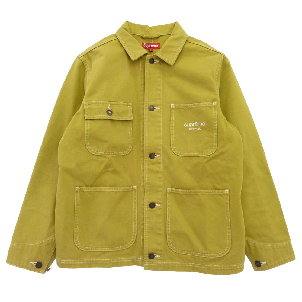 Supreme シュプリーム 16AW Denim Chore Coat デニム チョア コート ジャケット カーキ系 S メンズ【古着】【中古】