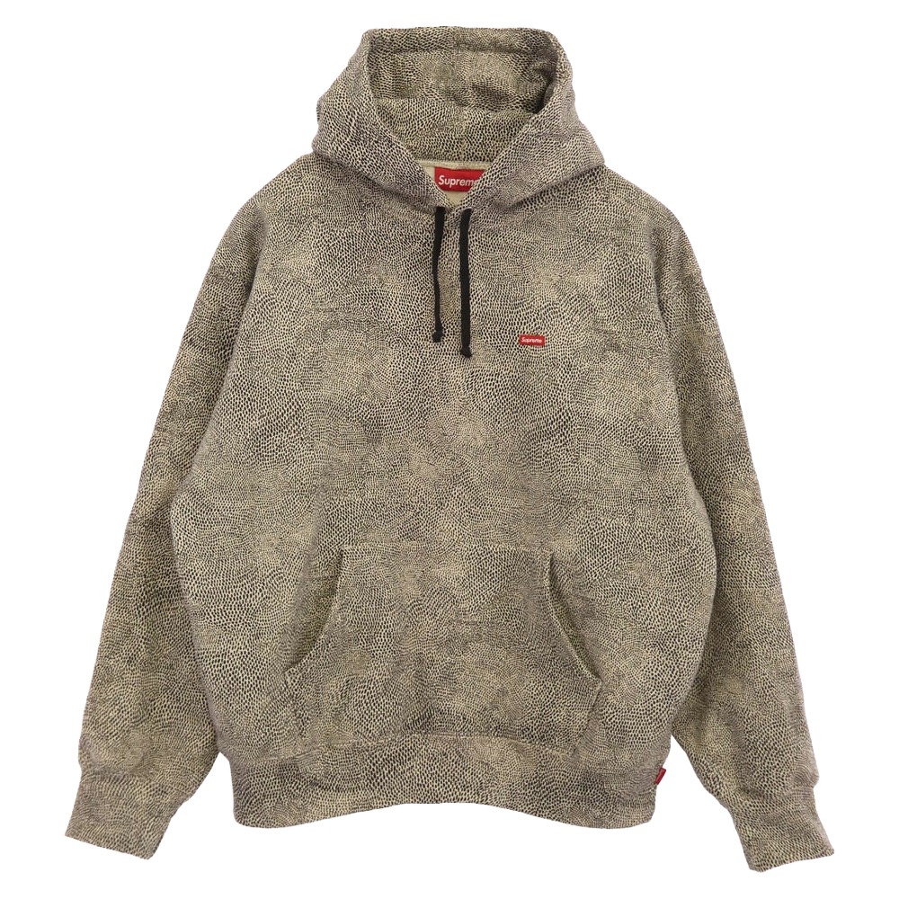 Supreme シュプリーム 25SS Small Box Hooded Sweatshirt Snakeskin スモールボックスロゴ フーデッド スウェットシャツフーディ パーカー 黒いこと系 白いこと系 M  メンズ【古着】【中古】