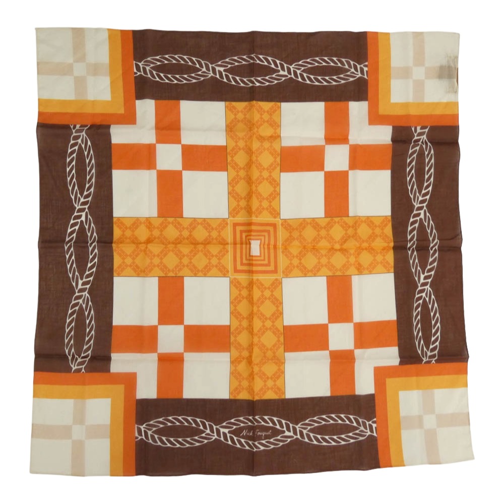 ニックフーケ NICK FOUQUET NF CROSS BANDANA はりつけ台 バンダナ えり巻き マルチ色つや系 【御前上等美品】 メンズ【中古】
