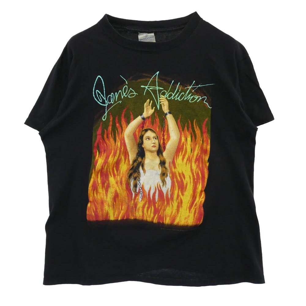 ヴィンテージ VINTAGE 80s Jane's Addiction El Ritual De lo Habitual ジェーンズアディクション バンドTシャツ 1989 BROCKUM ブラック系 オレンジ系 L メンズ【古着】【中古】|ブランド古着 ライフ店