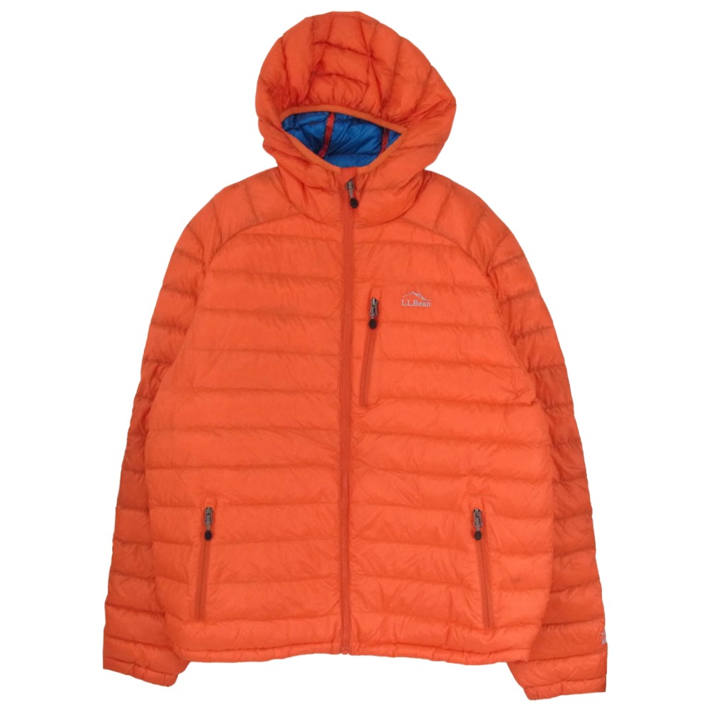 L.L.Bean エルエルビーン DL708 ウルトラライト 850 フーデッド ダウン ジャケット オレンジ系 XXL メンズ【古着】【中古】
