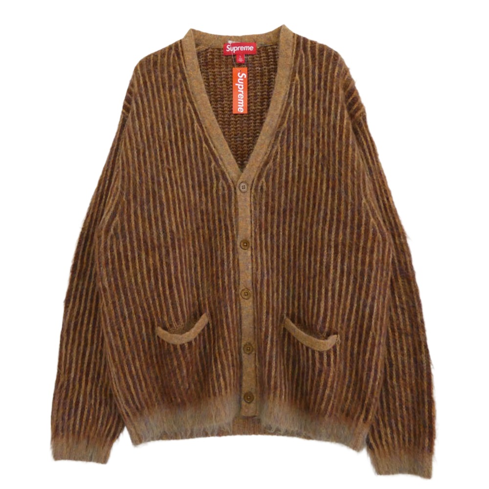 【良品】シュプリーム アブストラクトストライプカーディガン モヘア XL Supreme シュプリーム 22AW Abstract Stripe Cardigan アブストラクト