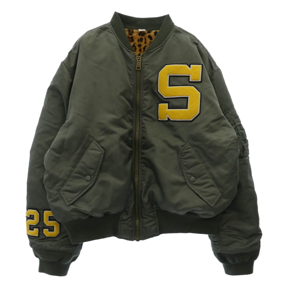 Supreme シュプリーム 25SS × GOODENOUGH Reversible MA-1 グッドイナフ リバーシブル ボンバー ジャケット ブルゾン カーキ系 L  メンズ【古着】【中古】