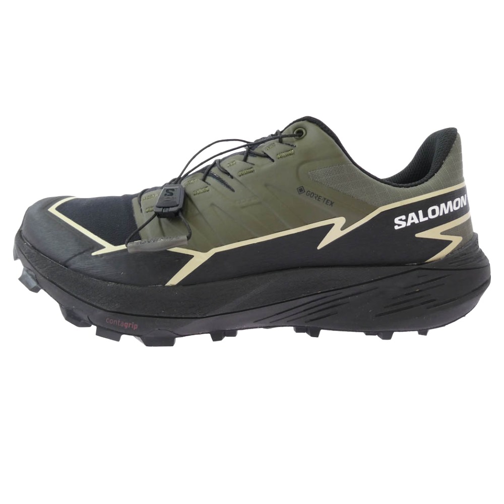 salomon サロモン 473834 THUNDERCROSS GTX サンダークロス ゴアテックス スニーカー カーキ系 ブラック系 26cm 【極上美品】 メンズ【中古】