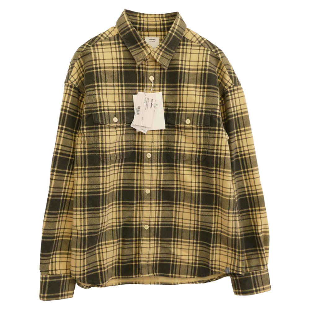 VISVIM ビズビム 24AW 124205011012 PIONEER CHECK L/S パイオニア チェック 長袖 シャツ ベージュ系 2 【極上美品】 メンズ【古着】【中古】
