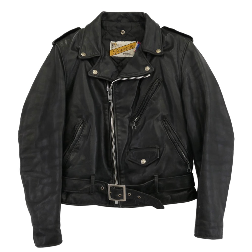 schott ショット USA製 Vintage ヴィンテージ バイカータグ 80s ダブルライダース ジャケット レザージャケット ブラック系 36 メンズ【古着】【中古】 21,852円