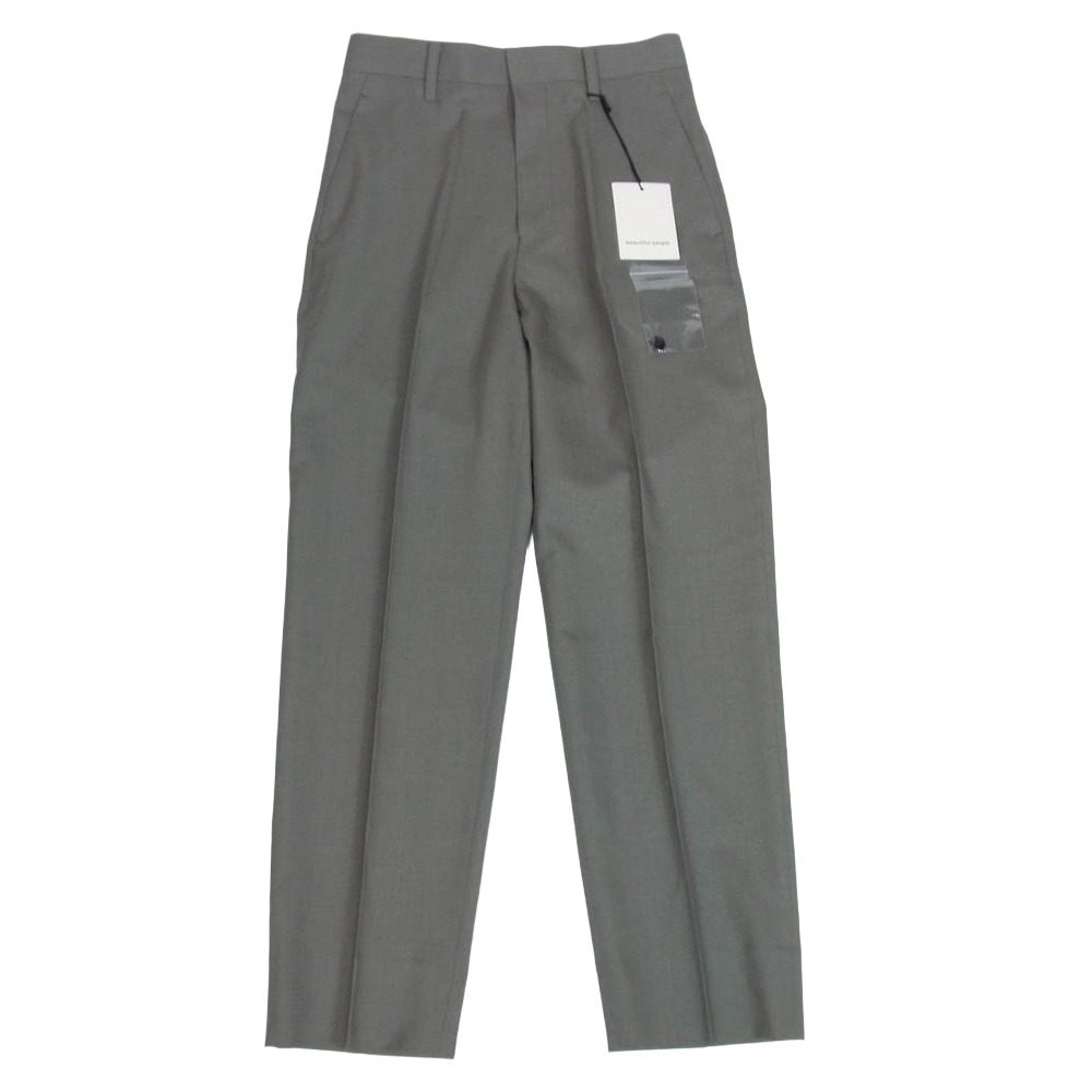beautiful people ビューティフルピープル 1545105006 light wool tropical slim pants ともし火羊毛 トロピカル か細い相応う スラックスズボン下 カーキ系 34 【より良い美品】 レディース【古着】【中古】