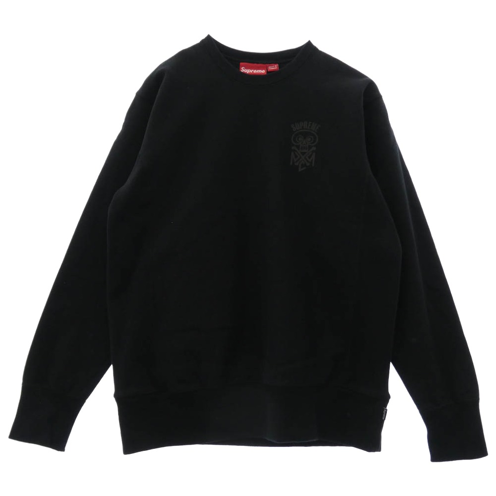Supreme シュプリーム Skull \u0026 Bones NYC Crewneck Sweatshirt スカル アンド ボーンズ ニューヨーク州 労働者の一団素っ首 流汗 黒いこと系 M  メンズ【古着】【中古】