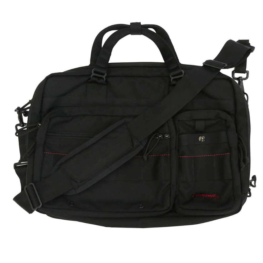 BRIEFING ブリーフィング 2WAY ビジネス トラベル ショルダー ブリーフケース バッグ ブラック系 メンズ【中古】
