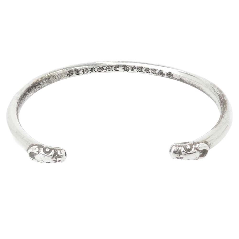 CHROME HEARTS クロムハーツ（原型無） BANGLE DOUBLE DOG ダブルドッグ バングル しろがね色系  メンズ【中古】