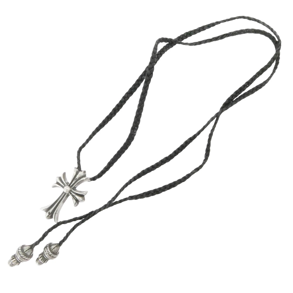 CHROME HEARTS クロムハーツ(原本無) CH CRS SML BC スモール CHクロス ボロチップ レザーブレード ネックレス シルバー系 ブラック系 メンズ【中古】|ブランド古着 ライフ店