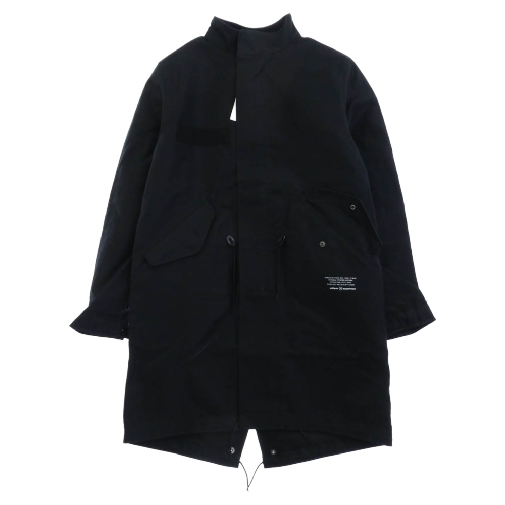 uniform experiment ユニフォームエクスペリメント 17AW UE-178016 MILITARY STAND COLLAR M-51 モッズコート 上衣 黒いこと系 2  メンズ【古着】【中古】