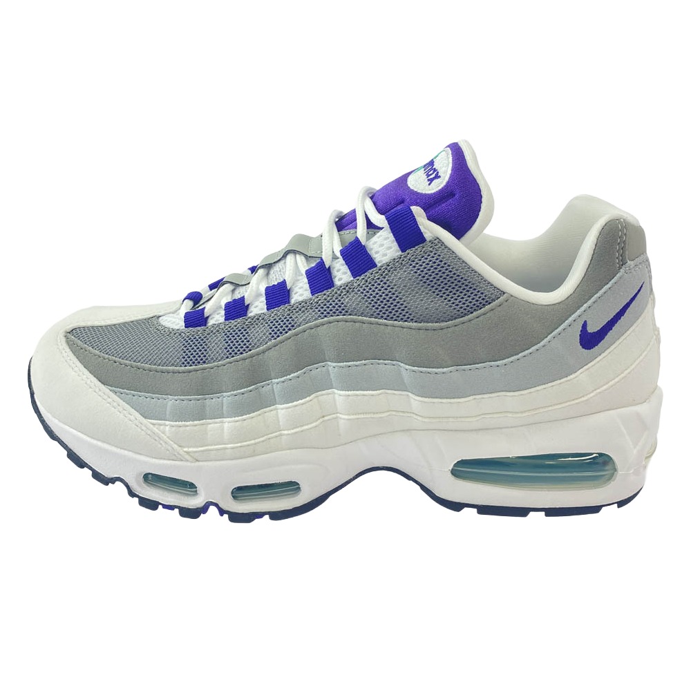 NIKE ナイキ HJ5996-100 WMNS AIR MAX 95 BIG BUBBLE WHITE COURT PURPLE エア湖マックス ビッグ砂上の楼閣 コートパープル スニーカー 薄墨色系 パープル系 28珊 【御前上等美品】 メンズ【中古】