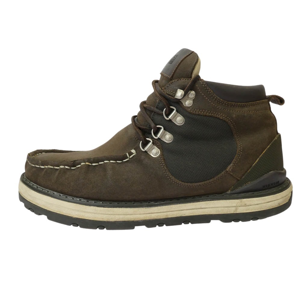 VISVIM ビズビム FANG HIKER なめし革 メッシュうつり変わり ハイカー 牟礼ブーツ シューズ 赤銅色系 US9  メンズ【中古】